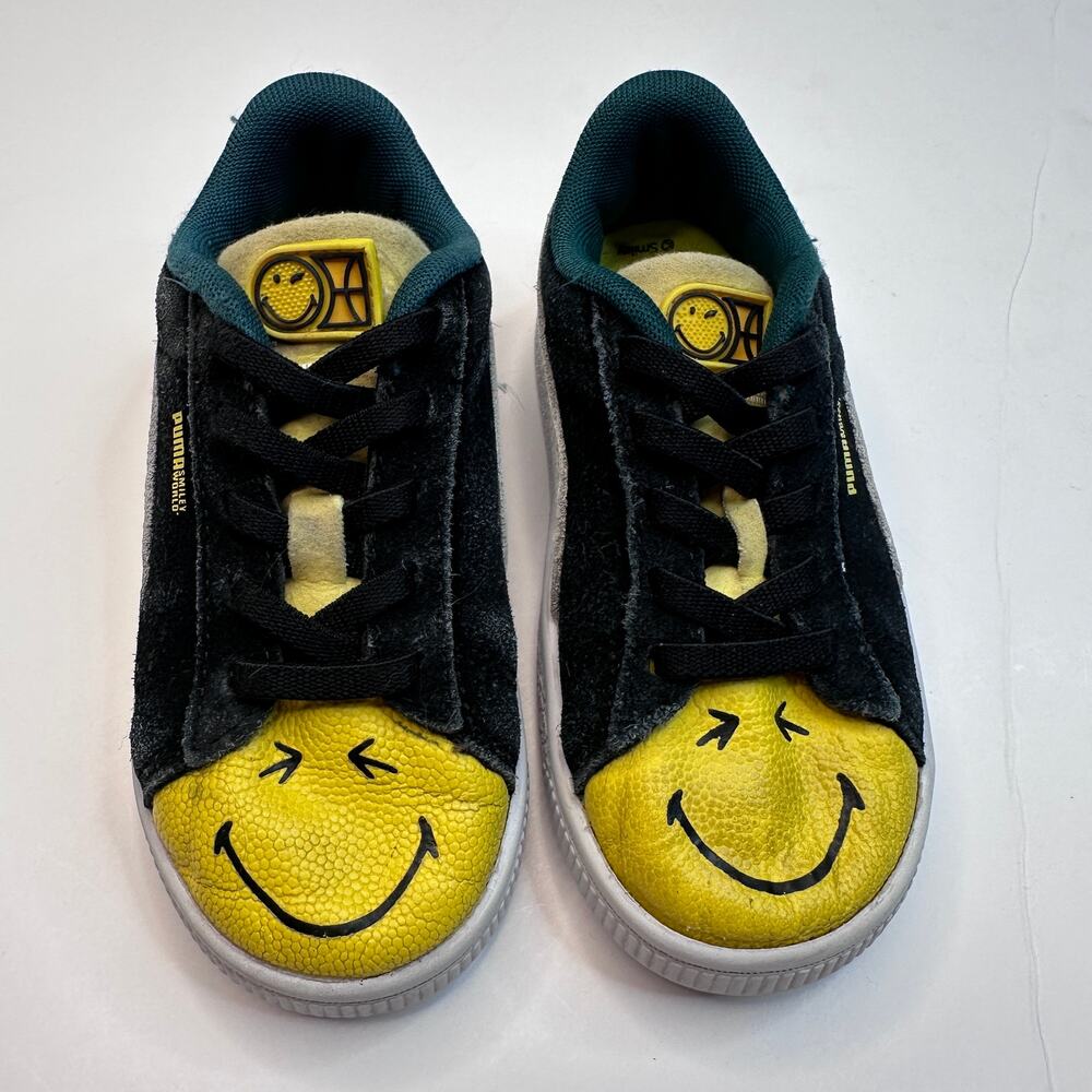 Puma Smileyworld Suede Black Yellow Sneakers